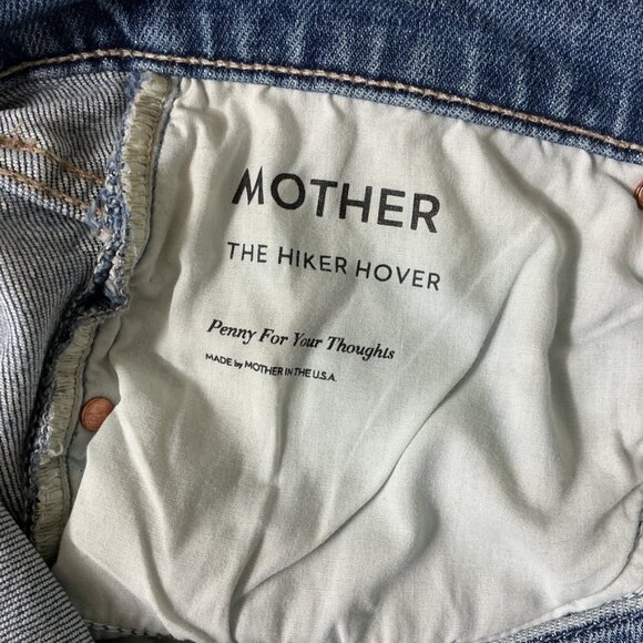 Mother The Hiker Hover Penny For Your Thoughts Slim Straight Leg Jeans 32 - Picture 4 of 7
